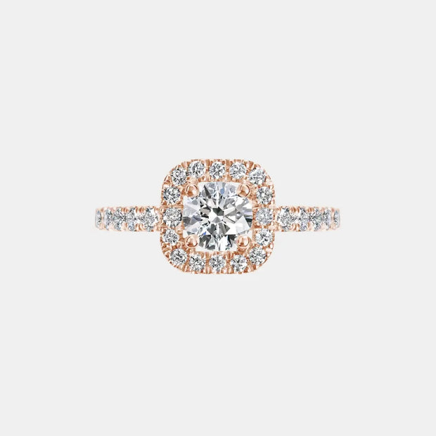 Radiant Halo - Diamond Land Antwerp - rose-gold