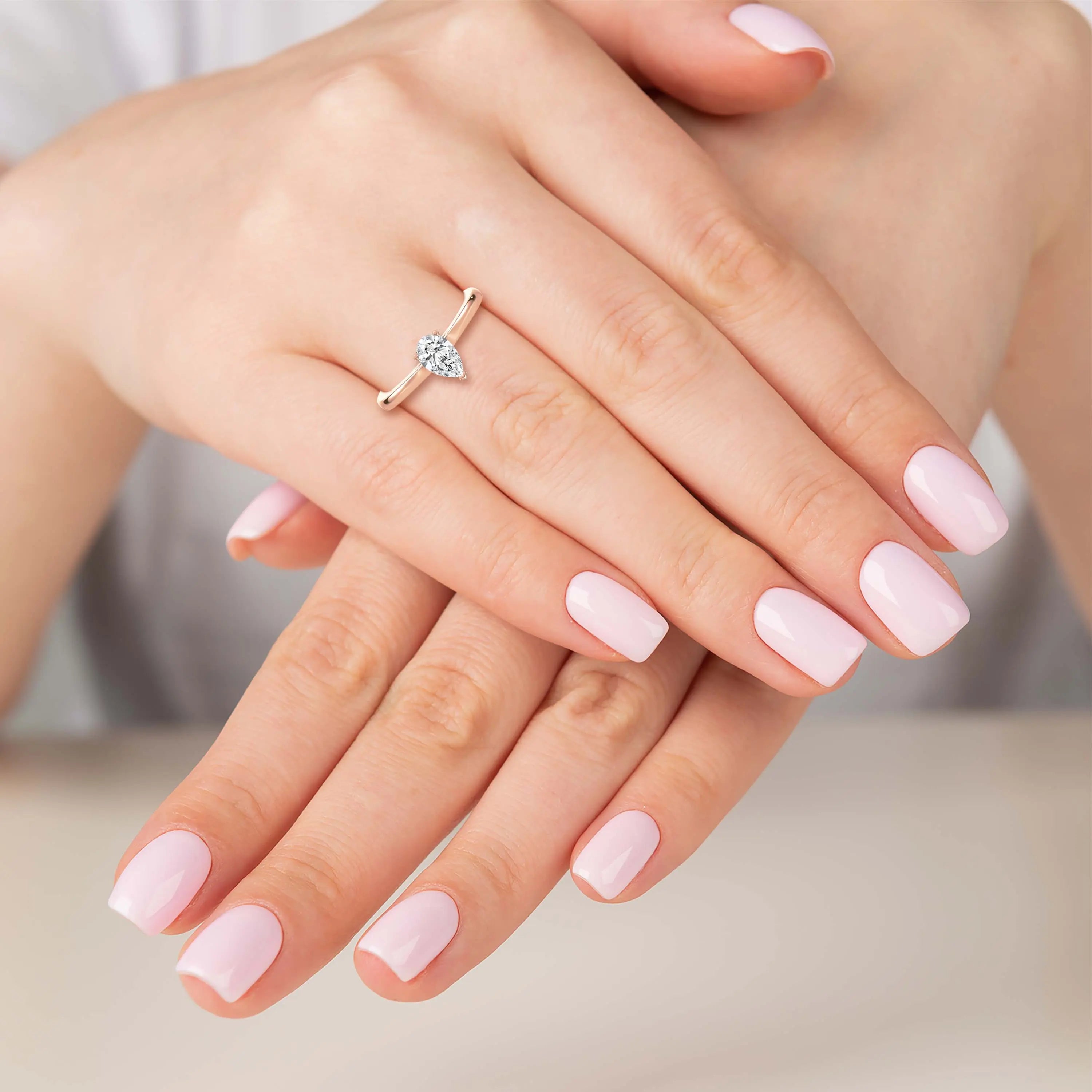 Aurora Teardrop Diamond Land Antwerp | rose-gold