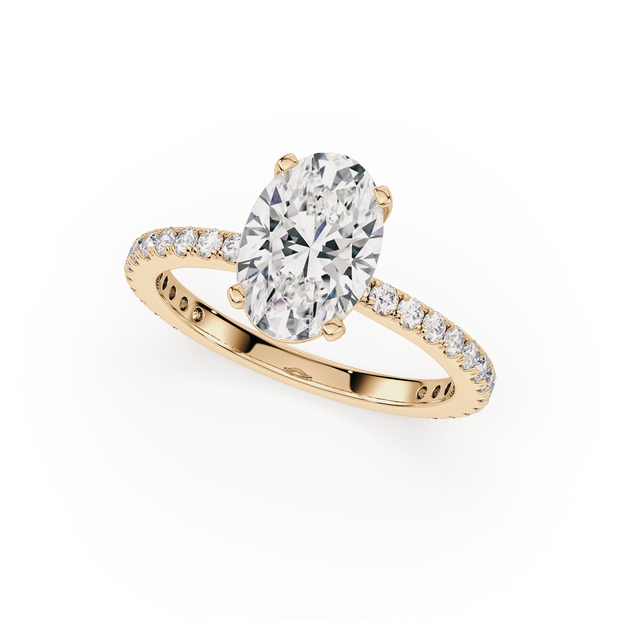 Seraphina Oval Diamond Land Antwerp | yellow-gold