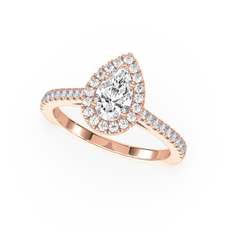 Elysian Teardrop Diamond Land Antwerp | rose-gold