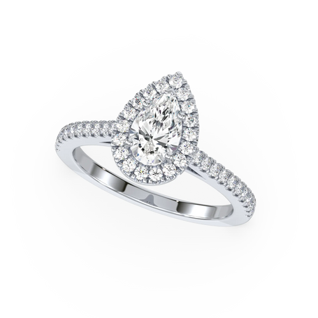 Elysian Teardrop Diamond Land Antwerp | white-gold