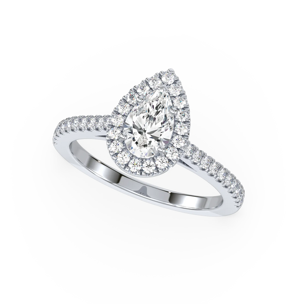 Elysian Teardrop Diamond Land Antwerp | white-gold