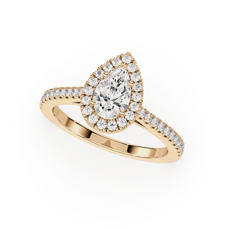 Elysian Teardrop Diamond Land Antwerp | yellow-gold