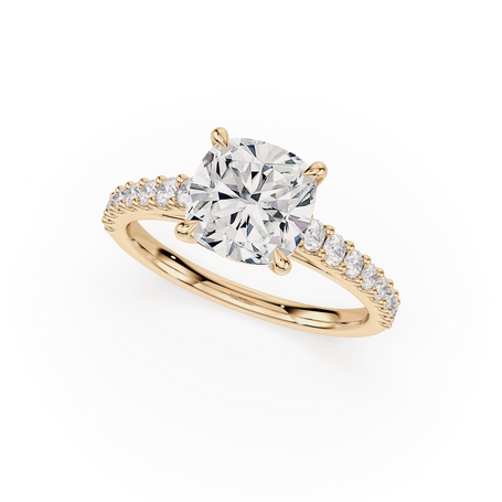 Eterna Cushion Diamond Land Antwerp | yellow-gold