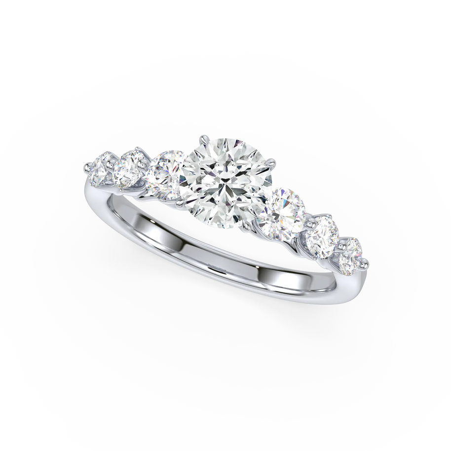 Radiant Quintet Diamond Land Antwerp | white-gold