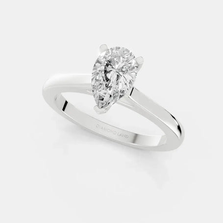 Aurora Teardrop - Diamond Land Antwerp - white-gold