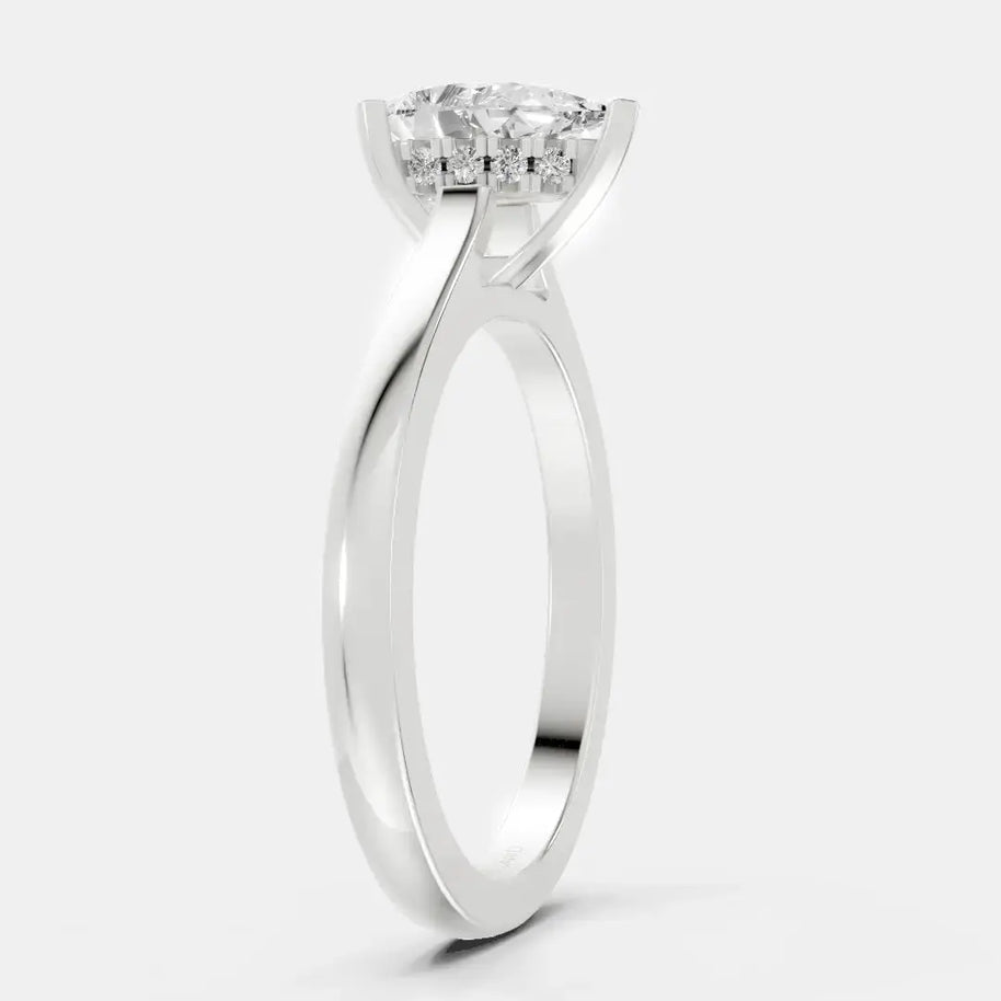 Aurora Teardrop - Diamond Land Antwerp - white-gold