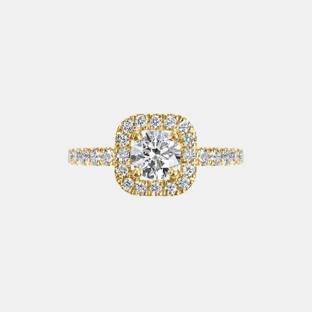 Radiant Halo - Diamond Land Antwerp - yellow-gold
