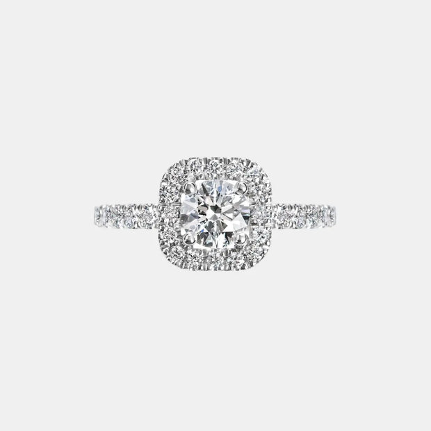 Radiant Halo - Diamond Land Antwerp - white-gold