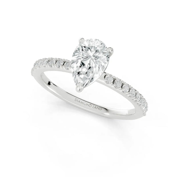 Imperial Teardrop Diamond Land Antwerp | white-gold