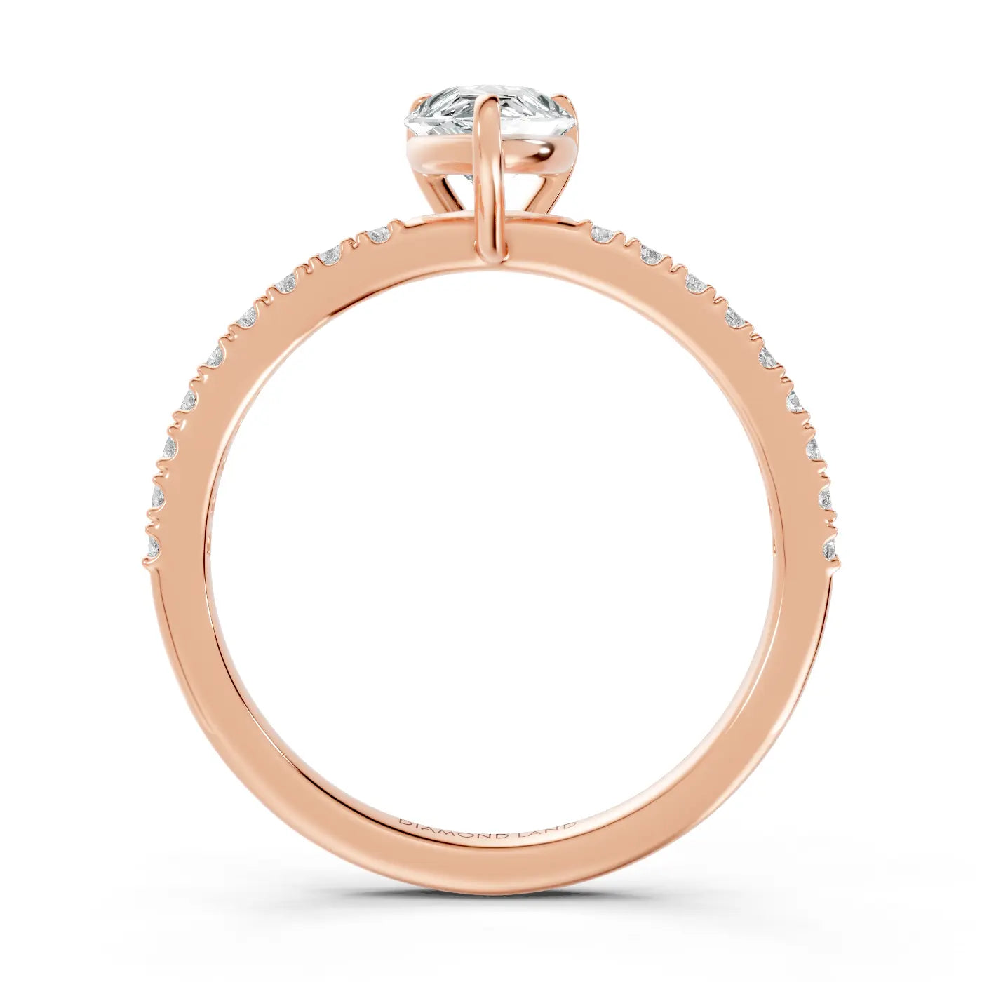 Imperial Teardrop Diamond Land Antwerp | rose-gold