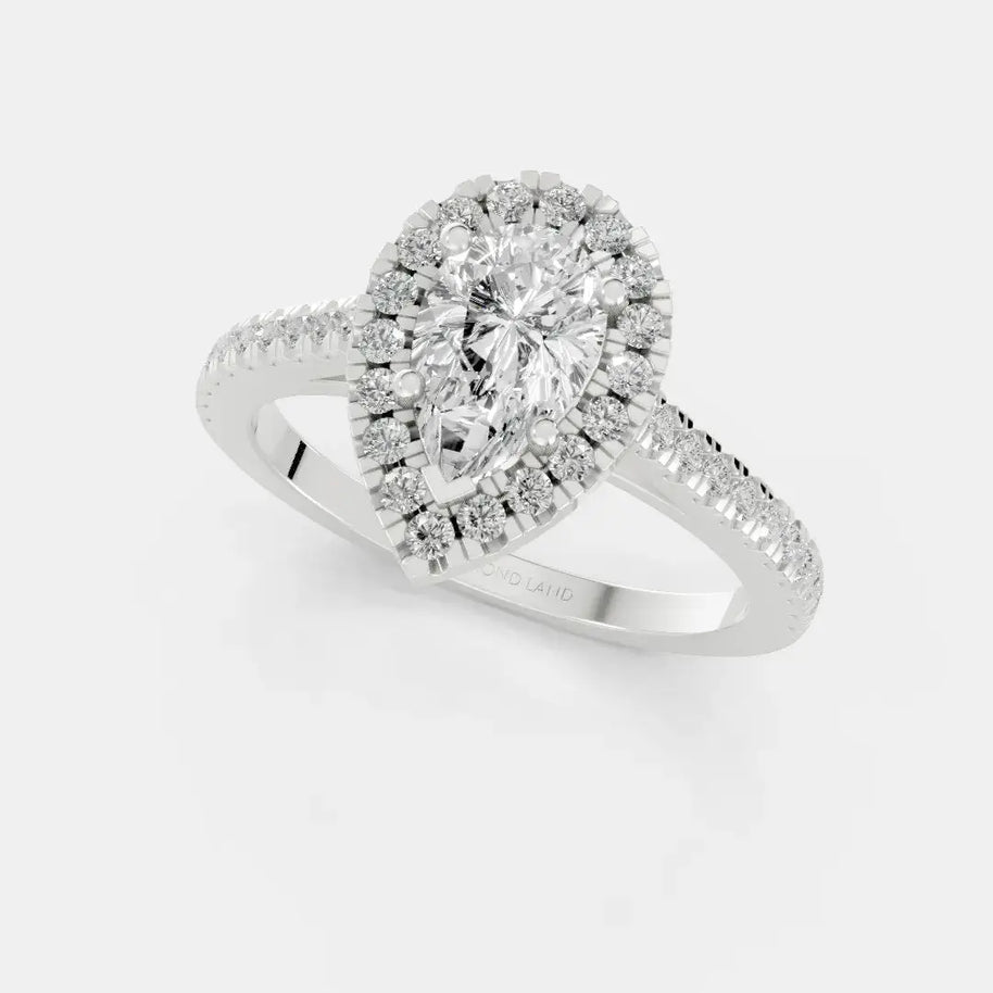 Elysian Teardrop - Diamond Land Antwerp - white-gold