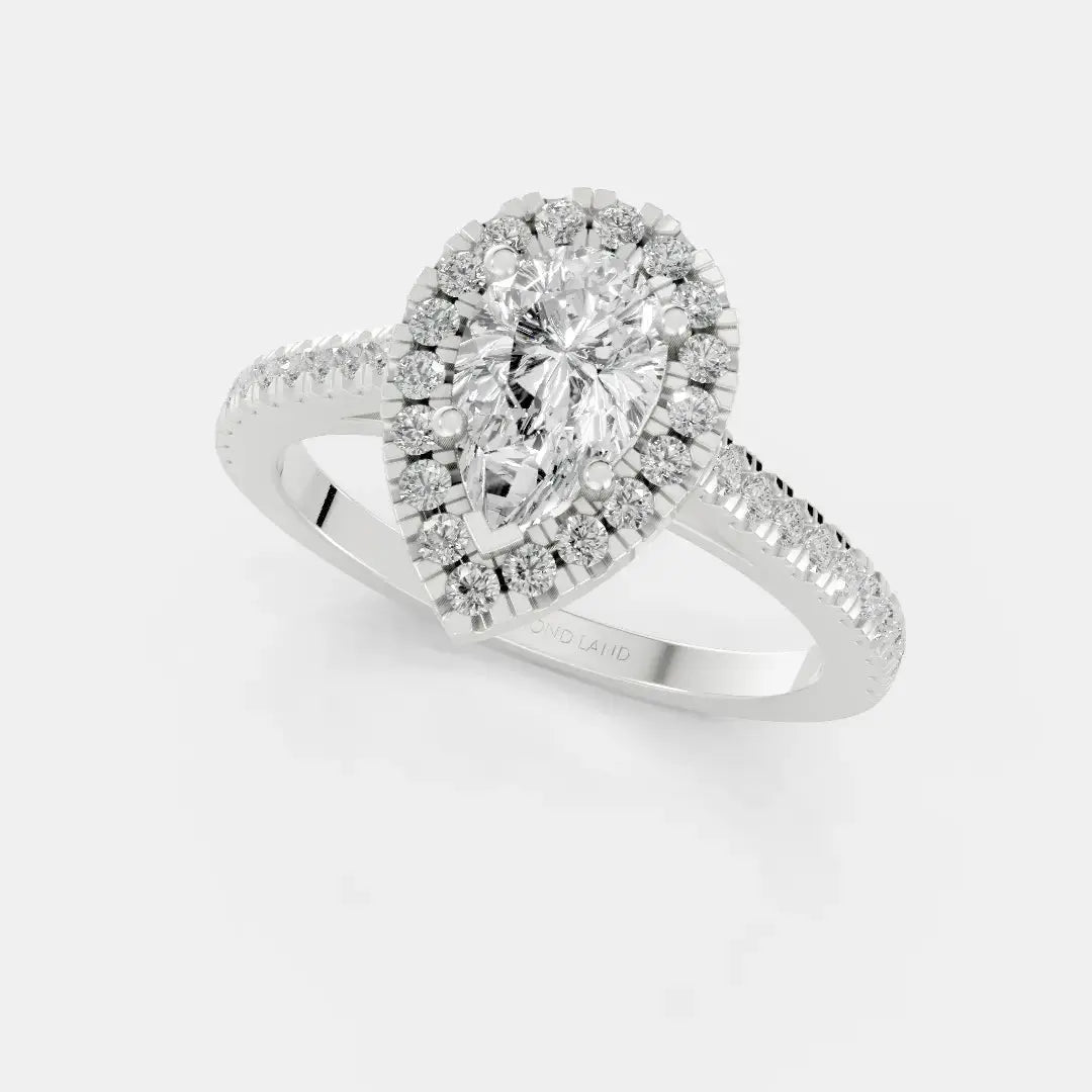 Elysian Teardrop - Diamond Land Antwerp - white-gold