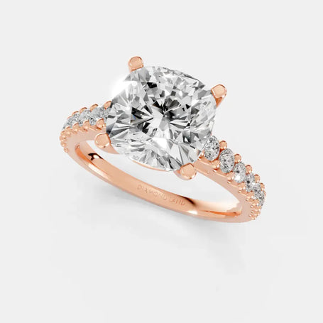 Eterna Cushion - Diamond Land Antwerp - rose-gold