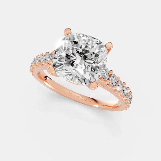 Eterna Cushion - Diamond Land Antwerp - rose-gold