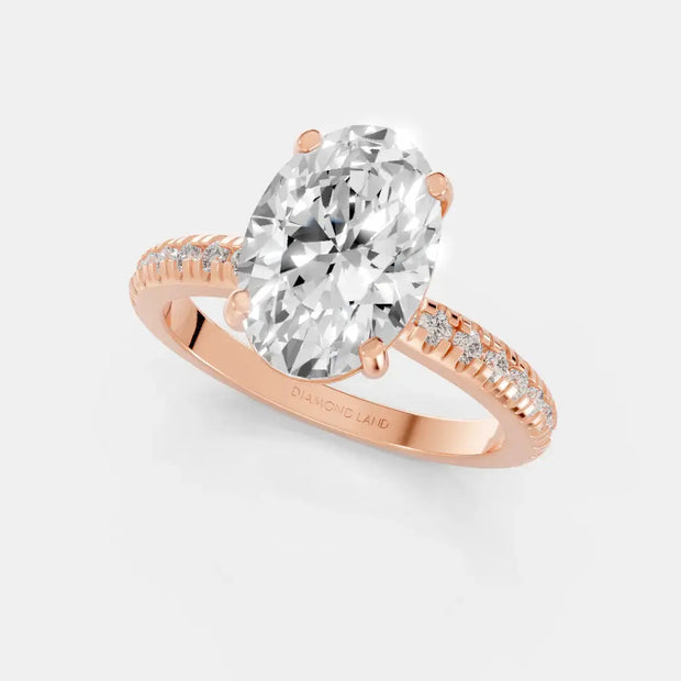 Seraphina Oval - Diamond Land Antwerp - rose-gold