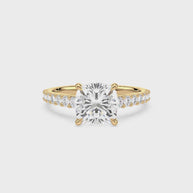 Eterna Cushion | yellow-gold | Diamond Land Antwerp