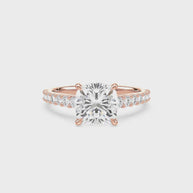 Eterna Cushion | rose-gold | Diamond Land Antwerp