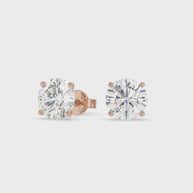 Lustrous Studs | rose-gold | Diamond Land Antwerp