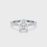 Seraphina Oval | white-gold | Diamond Land Antwerp
