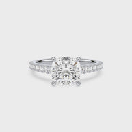 Eterna Cushion | white-gold | Diamond Land Antwerp