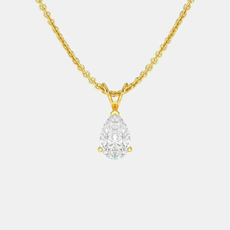 Radiant Pear - Diamond Land Antwerp - yellow-gold