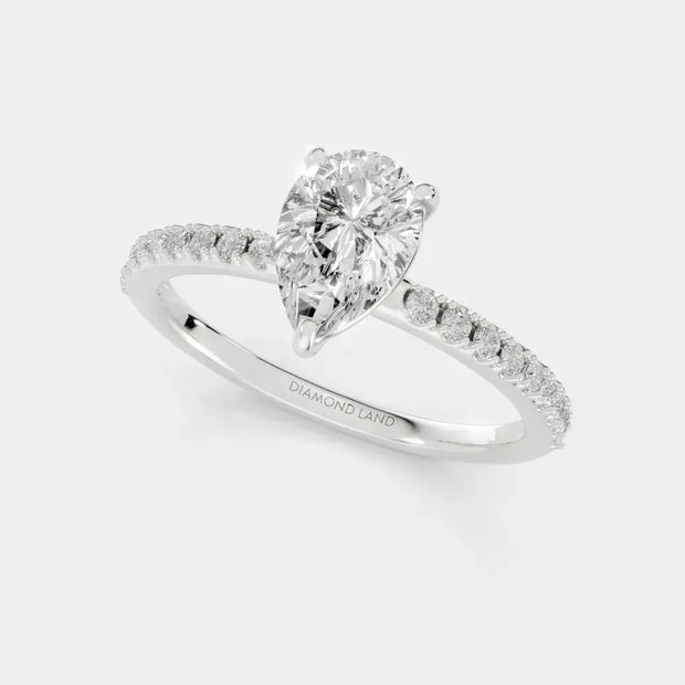 Imperial Teardrop - Diamond Land Antwerp - white-gold